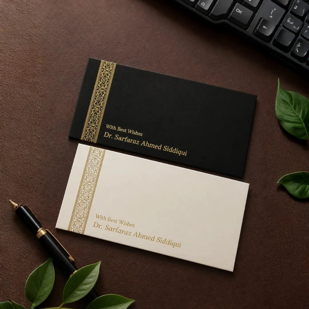 Black Foil Envelop