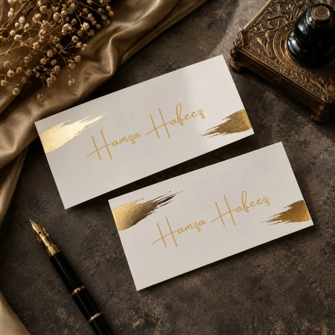 Signature White Foil Envelope