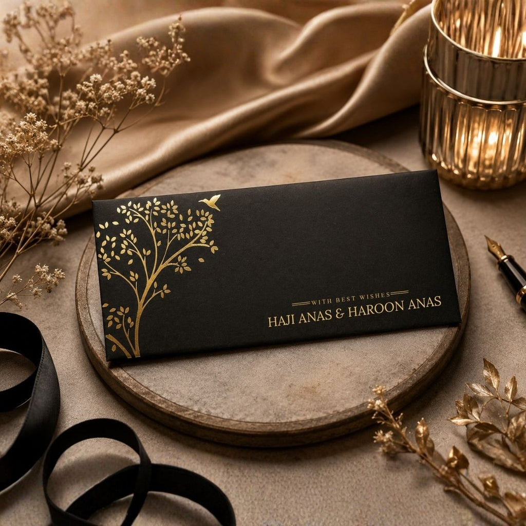 Bird Foil Black Envelopes