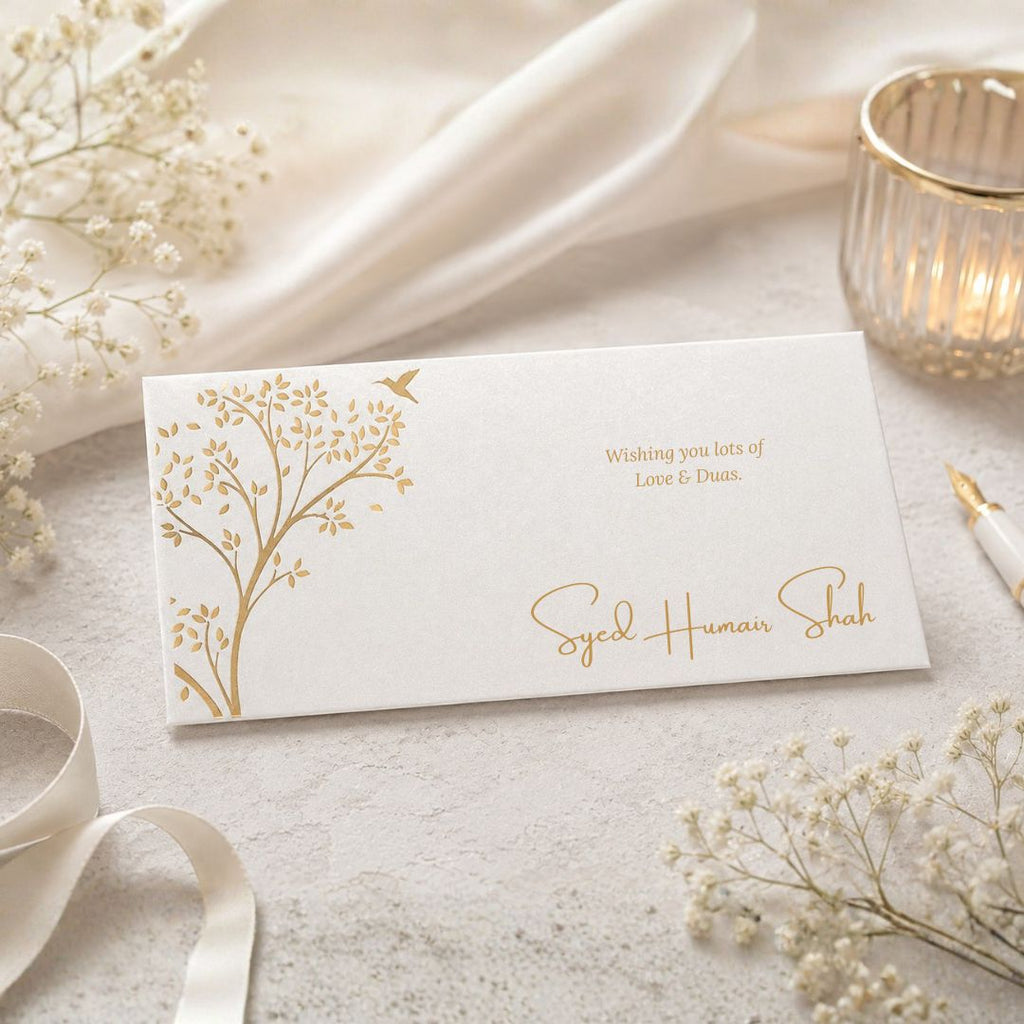 Bird Foil White Envelopes