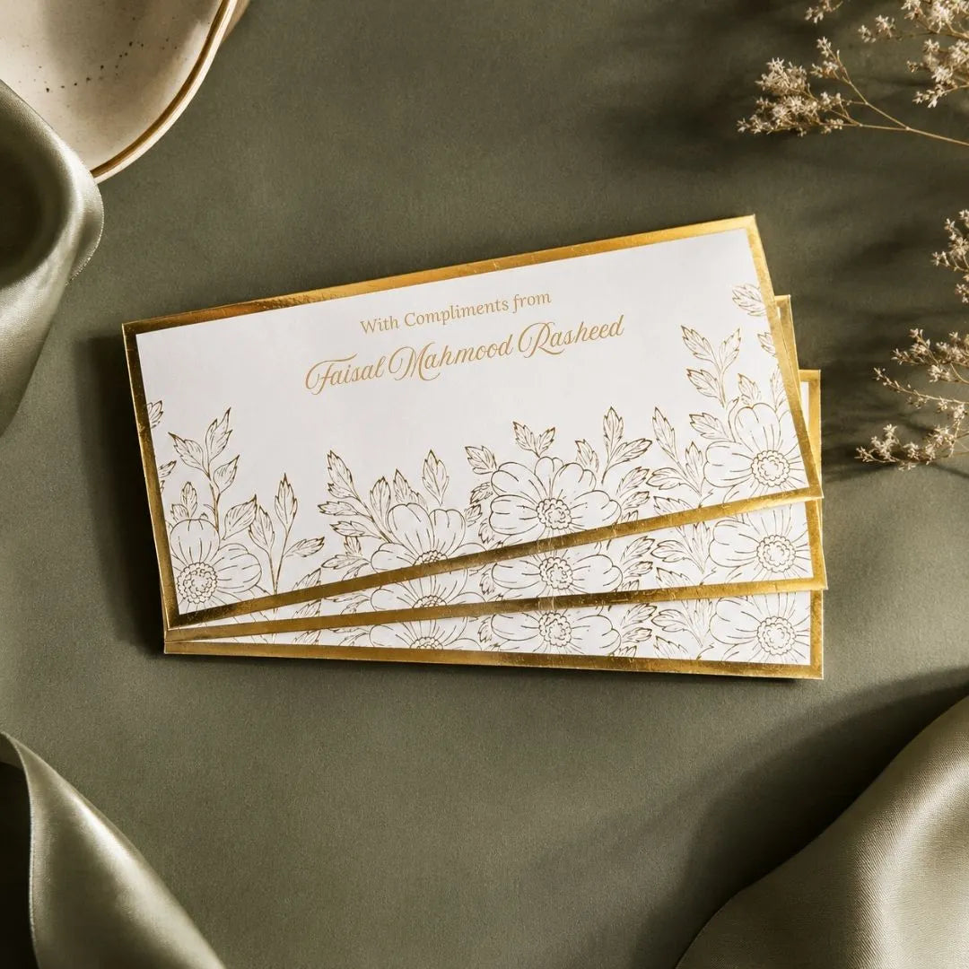 Flowers Foil Printed White