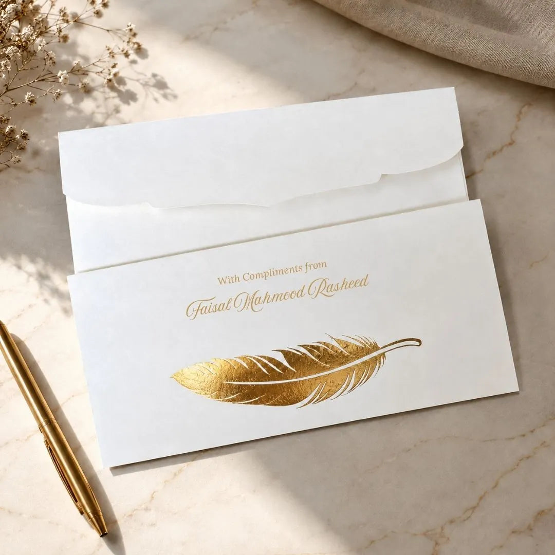 Leaf Foil Printed White
