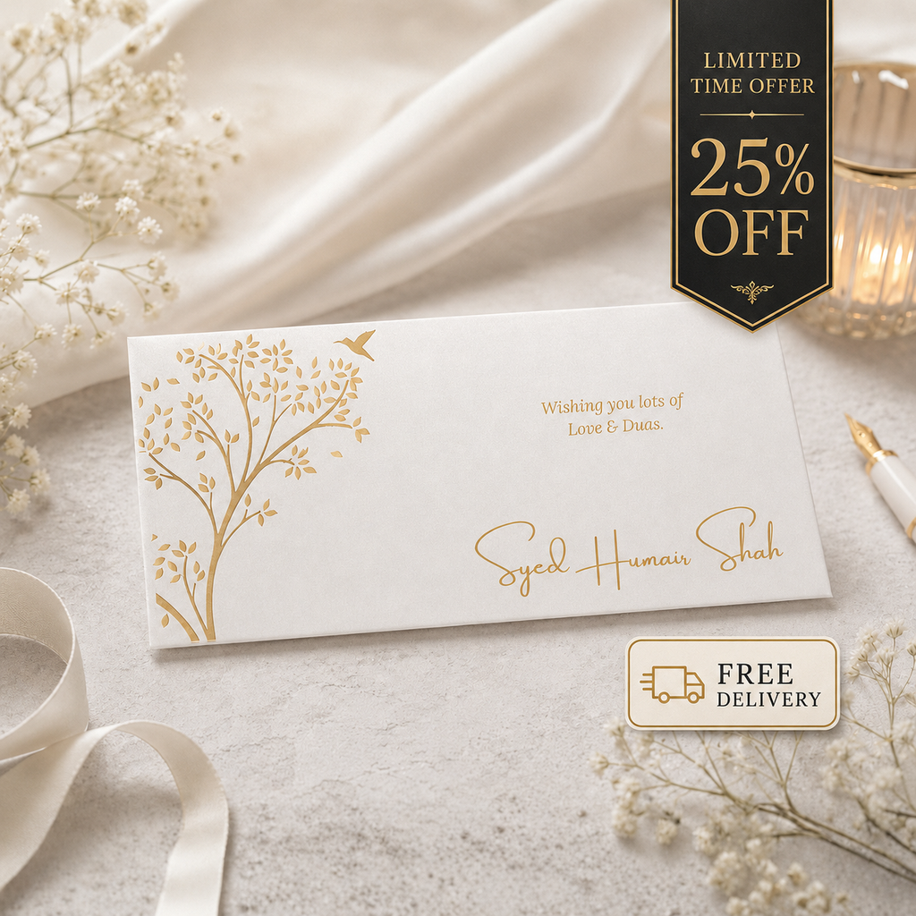 Bird Foil White Envelopes