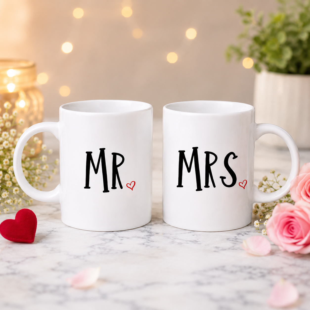 Mr & Mrs Customized Couple Mug Set