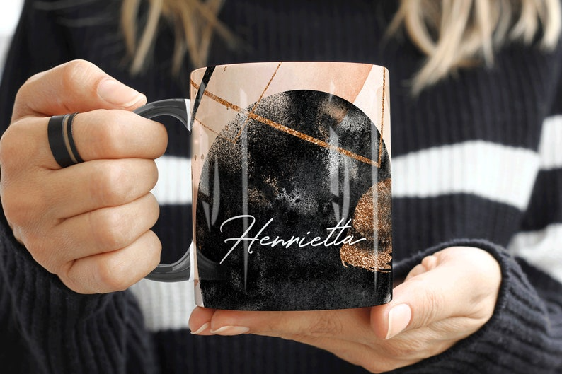 ROSE GOLD Mug Herrietta Design (Free Delivery)