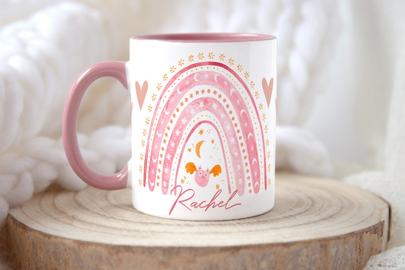 PINK Rainbow Mug (Free Delivery)